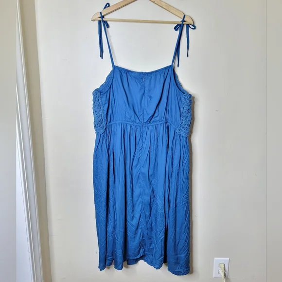 Lane Bryant Tie Shoulder Sun Dress with Pockets NWT Size 14 - Picture 6 of 10